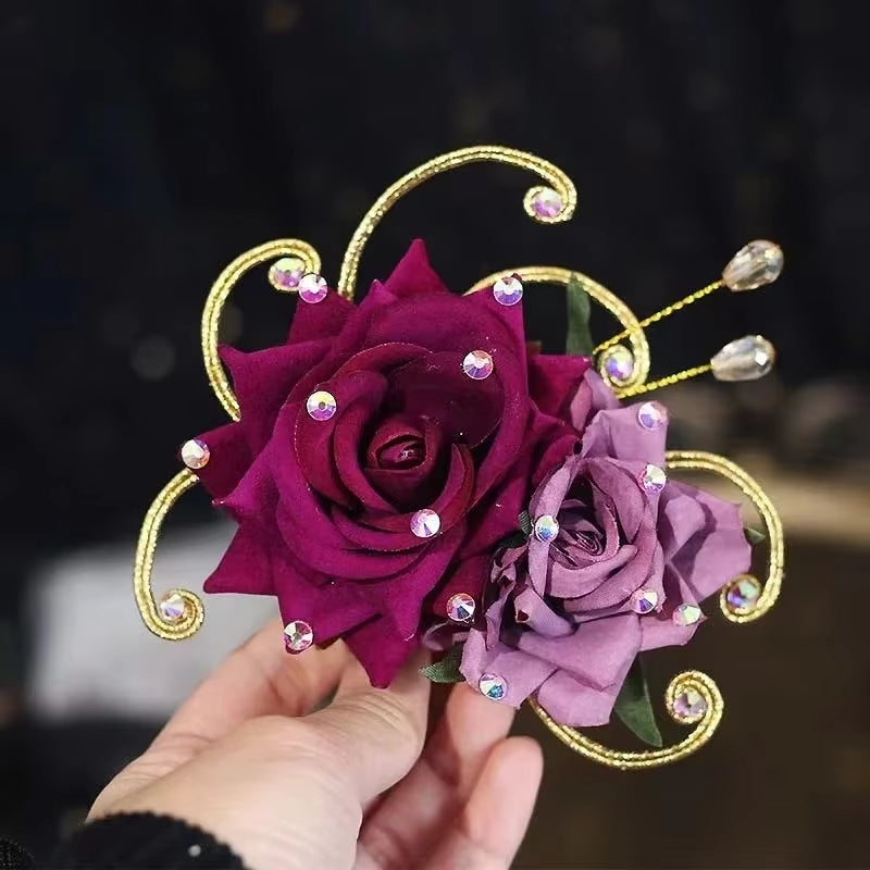 Coiffe de fleur rose