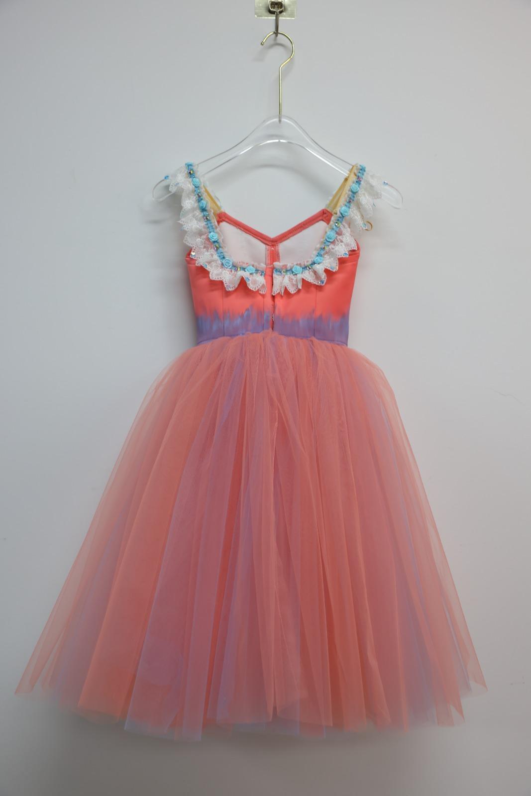 Peasant Peach and Lilac Costume - Dancewear by Patricia