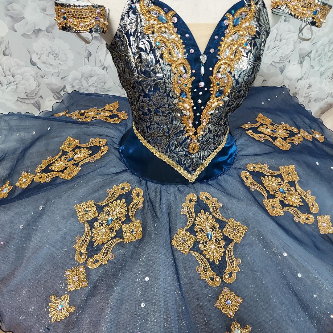 Gold and Blue Gulnare - Dancewear by Patricia