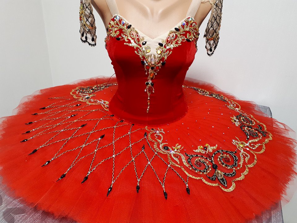 Kitri in Red and Black - Dancewear by Patricia