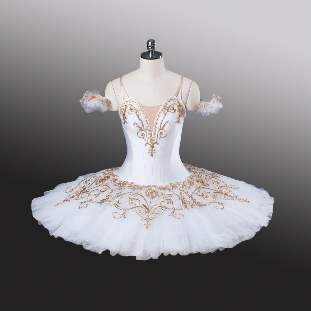 white and gold dance dresses Curtain Call dance costume KIDS 10C White Gold Sequ Tutu Ballet competition