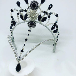 Odile Silver and Black Headpiece - Dancewear by Patricia