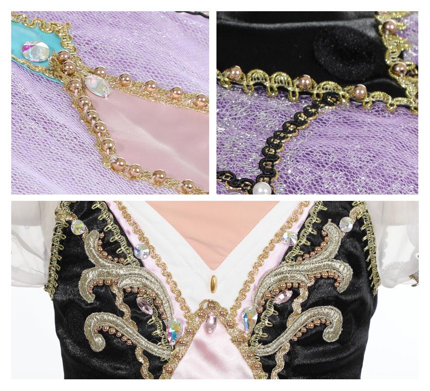 Black and Lilac Harlequinade - Dancewear by Patricia