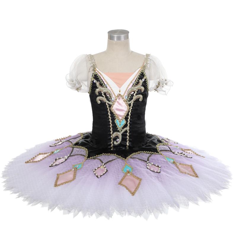 Black and Lilac Harlequinade - Dancewear by Patricia