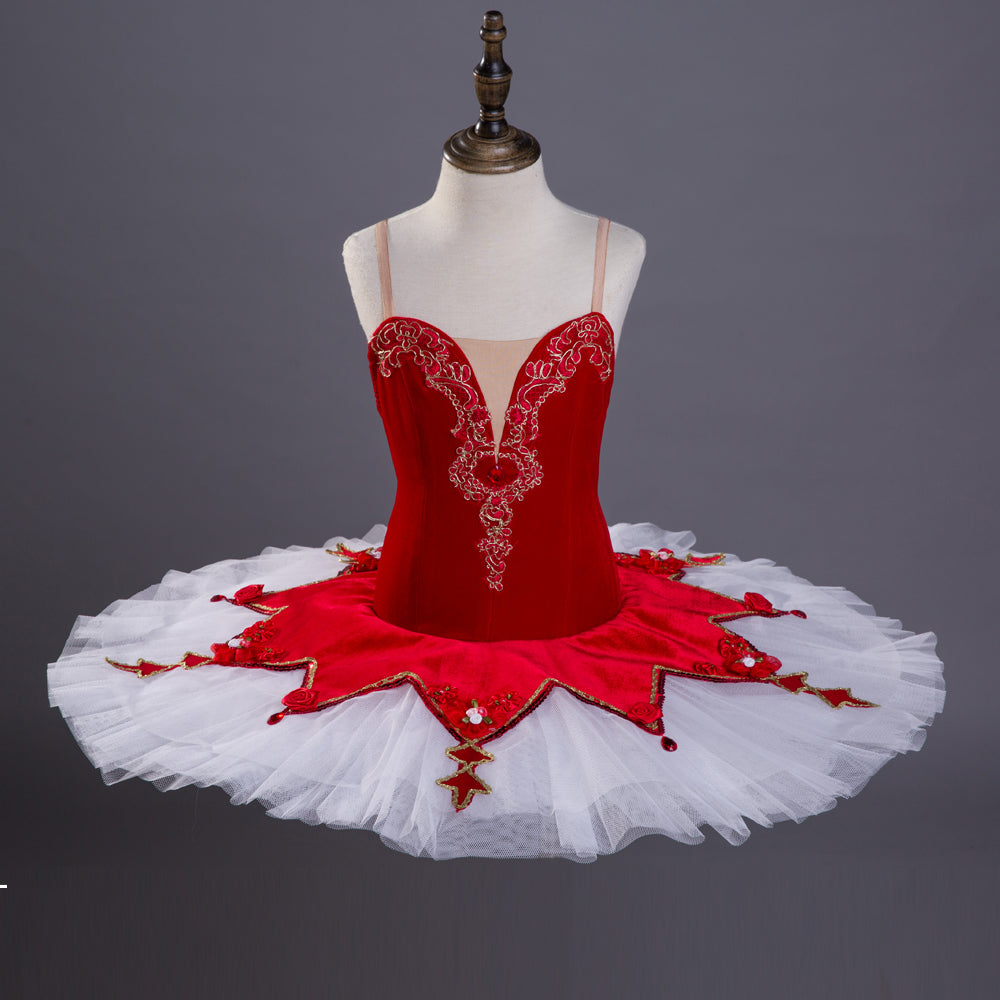 Paquita White and Red - Dancewear by Patricia