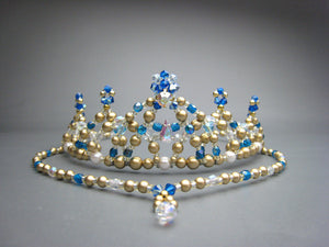 Arabian Blue and Gold Headpiece - Dancewear by Patricia
