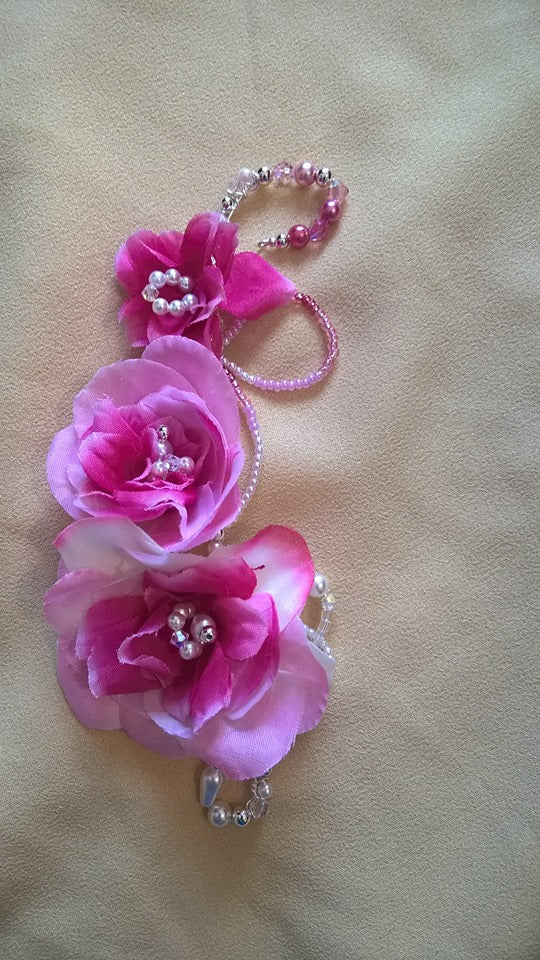 Pink Flower Headpiece - Dancewear by Patricia