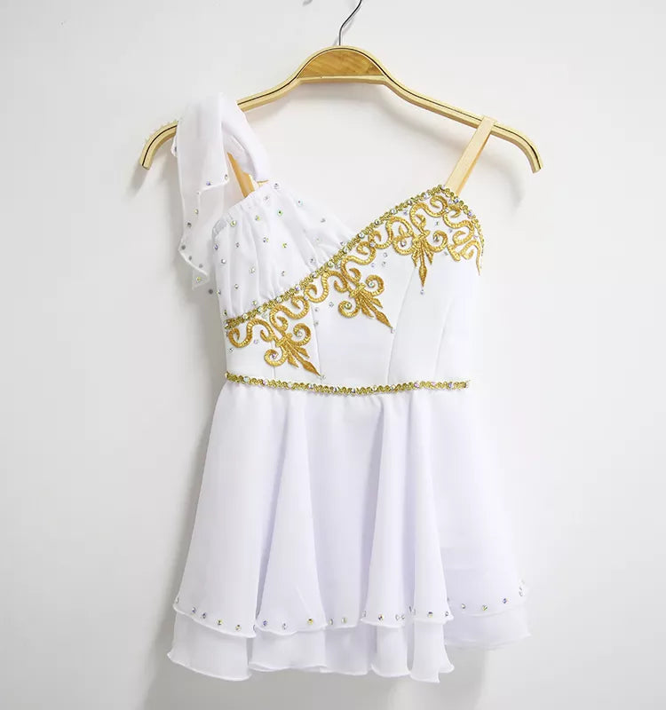 White and Gold Talisman - Dancewear by Patricia