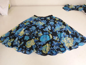 Blue Roses Chiffon Skirt - Dancewear by Patricia