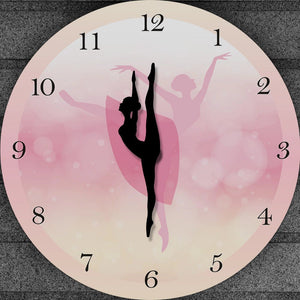 Pink Ballerina Wall Clock - Dancewear by Patricia