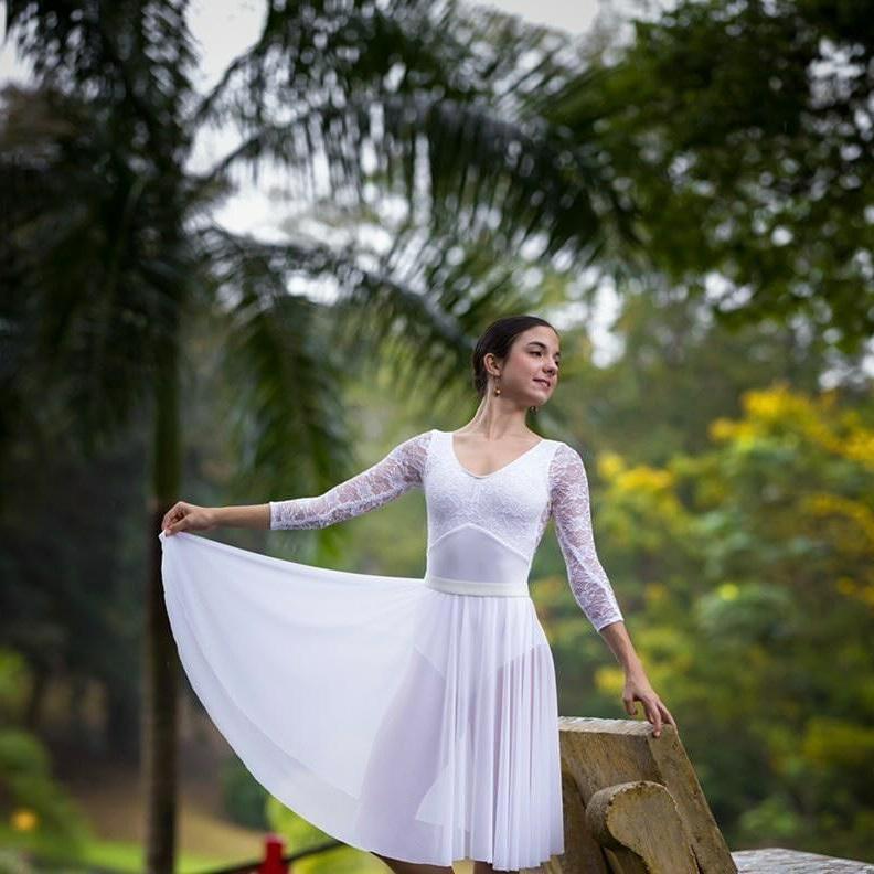 Masha Mesh White Skirt - Dancewear by Patricia